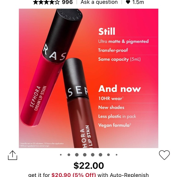 Sephora Cream Lip Stain - Mauve Pink - Picture 4 of 4